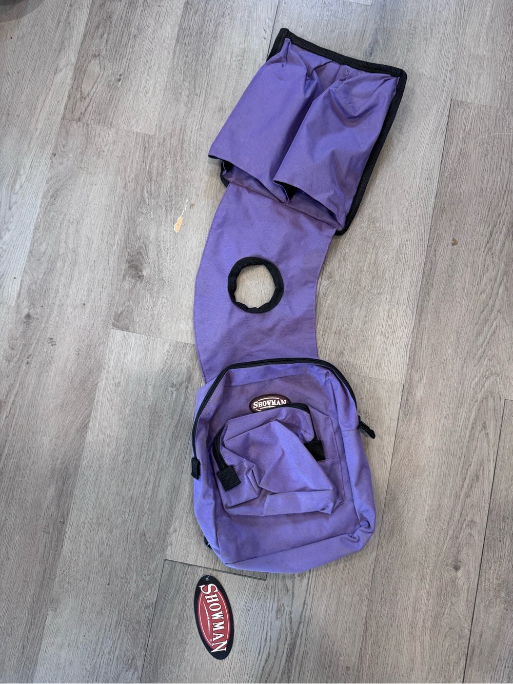 NWT Showman Western Cordura Nylon Insulated Saddle Horn Bag Purple Trail Riding - Picture 2 of 5